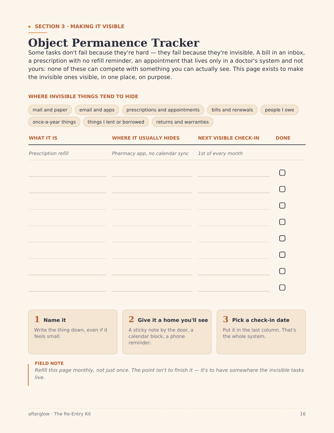 Object Permanence Tracker