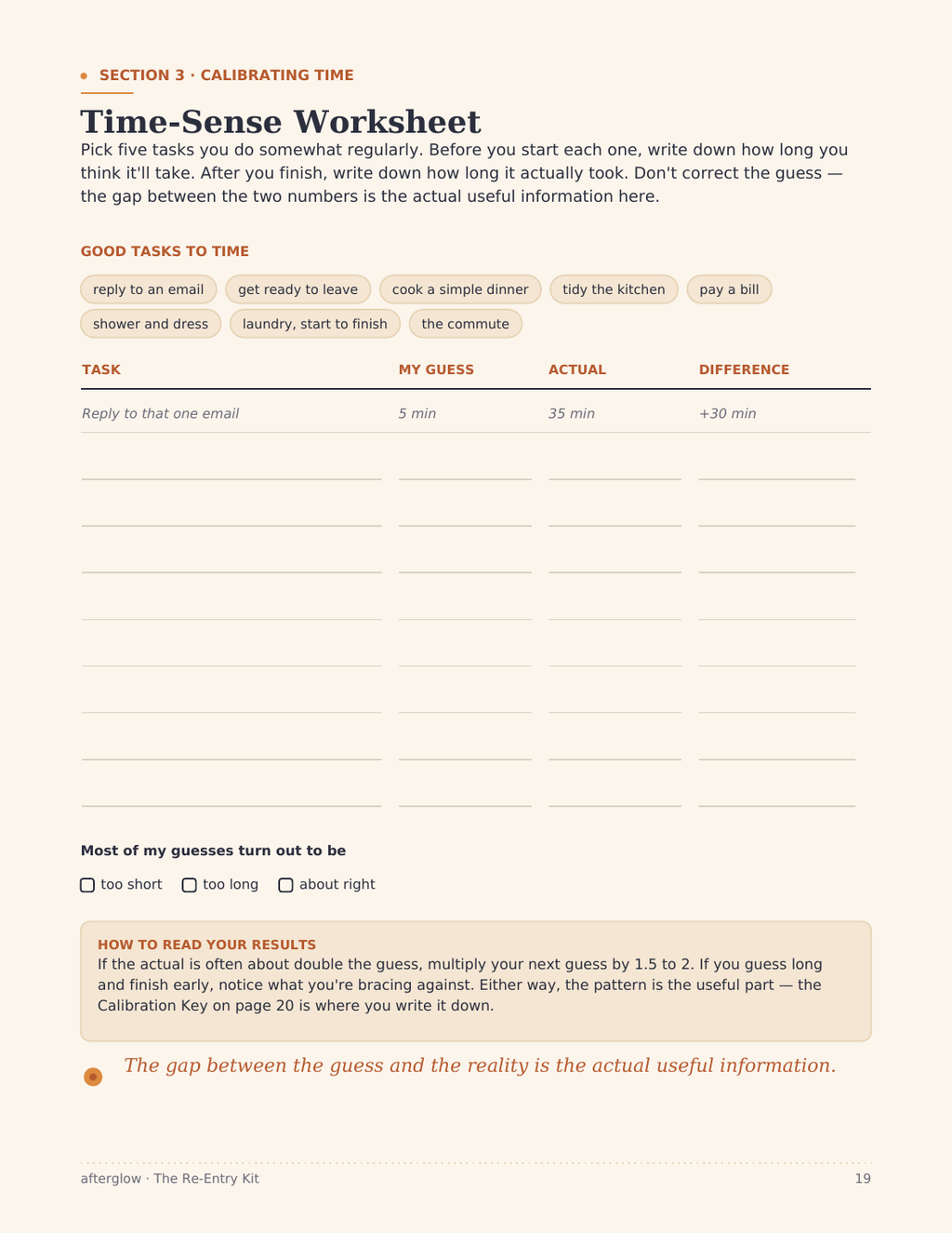 Time-Sense Worksheet
